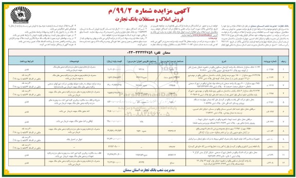 مزایده،مزایده فروش املاک و مستغلات