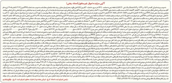 مزایده،مزایده ششدانگ پلاک ثبتی 157.420 یک قطعه زمین
