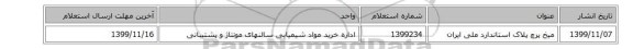 میخ پرچ پلاک استاندارد ملی ایران