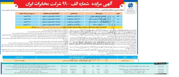 مزایده تعدادی از املاک