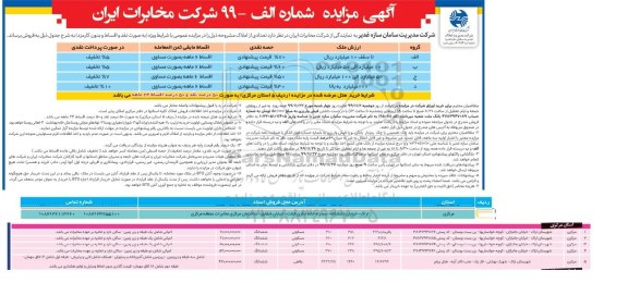 مزایده تعدادی از املاک