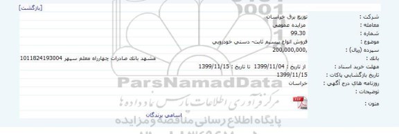 مزایده فزوش انواع بیسیم ثابت- دستی خودرویی