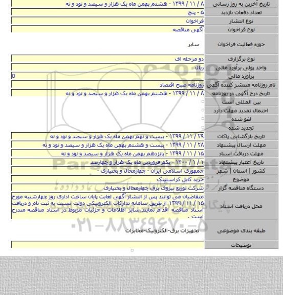 خرید کابل کراسلینک