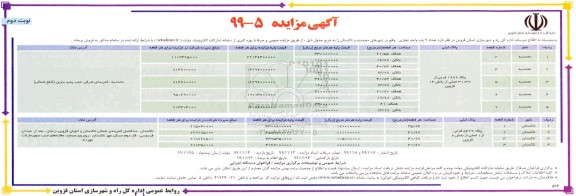 مزایده،مزایده فروش تعداد 9 باب واحد تجاری نوبت دوم