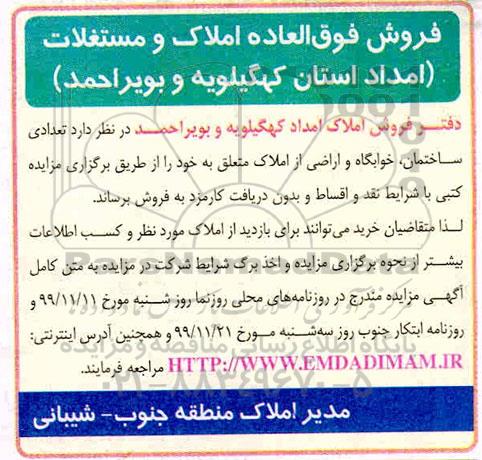 مزایده،مزایده فروش املاک و مستغلات 