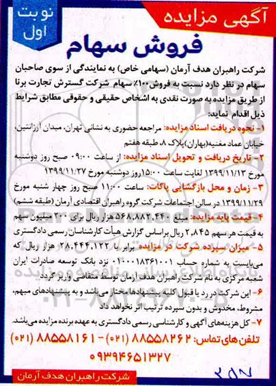 مزایده ، مزایده فروش سهام  
