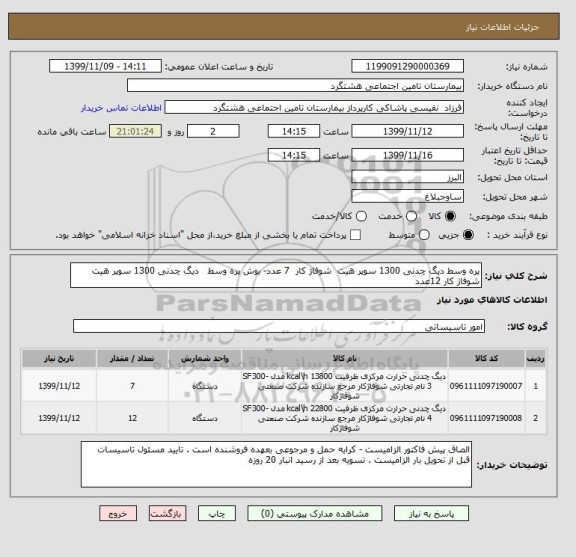 استعلام پره وسط دیگ چدنی 1300 سوپر هیت  شوفاژ کار  7 عدد- بوش پره وسط   دیگ چدنی 1300 سوپر هیت  شوفاژ کار 12عدد 
