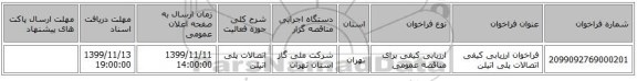 فراخوان ارزیابی کیفی اتصالات پلی اتیلن 
