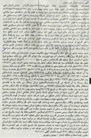 مزایده،مزایده ششدانگ یکباب خانه 90.14 مترمربع 