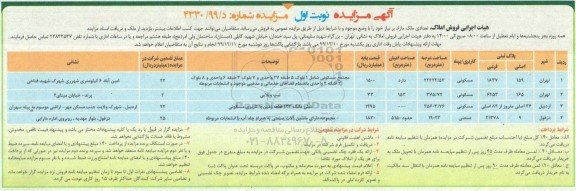 مزایده ،مزایده فروش ملک مازاد کاربری مسکونی و صنعتی نوبت اول