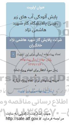 فراخوان , فراخوان پایش آلودگی آب های زیر زمینی پالایشگاه 