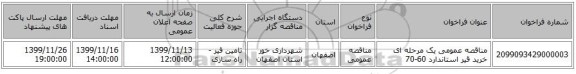 مناقصه عمومی یک مرحله ای خرید قیر استاندارد 60-70