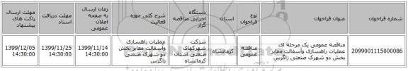 مناقصه عمومی یک مرحله ای عملیات راهسازی  وآسفالت معابر بخش دو شهرک صنعتی زاگرس