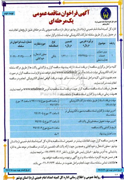 فراخوان مناقصه،فراخوان مناقصه برون سپاری خدمات هدایت شغلی- نوبت دوم 