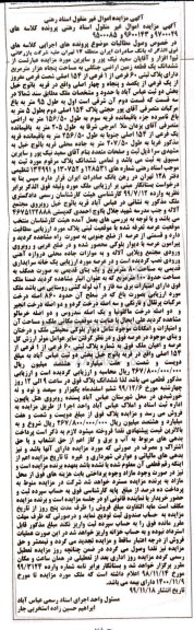 مزایده، مزایده ششدانگ یک قطعه زمین اراضی 80 متر