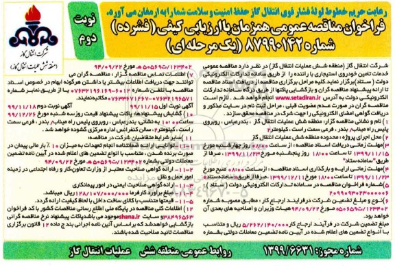 مناقصه خدمات تامین خودروی استیجاری نوبت دوم  