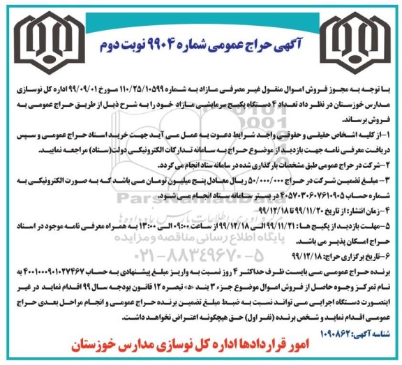 حراج تعداد 4 دستگاه پکیج سرمایشی مازاد - نوبت دوم