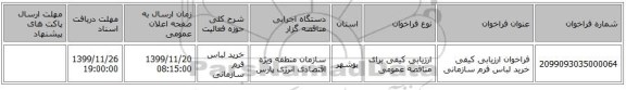 فراخوان ارزیابی کیفی خرید لباس فرم سازمانی