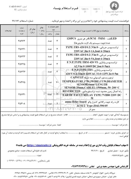 استعلام،استعلام LED- فلت و...