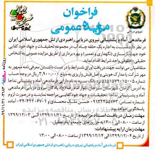مزایده, مزایده اجاره یک حلقه چاه آب