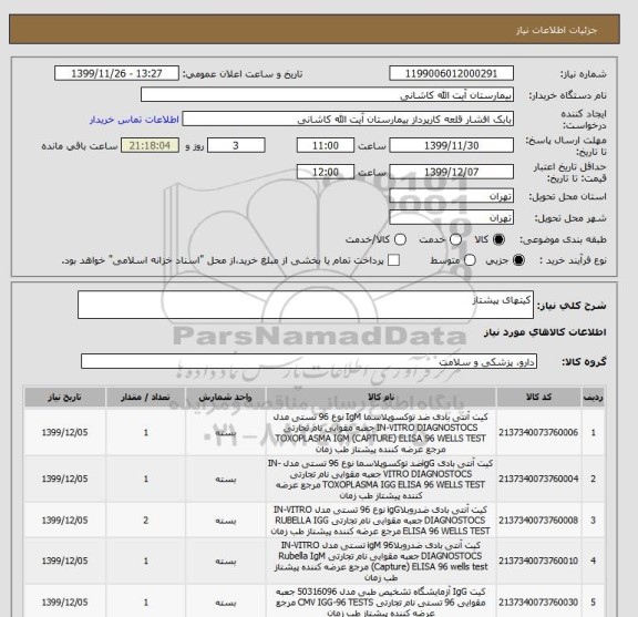 استعلام کیتهای پیشتاز