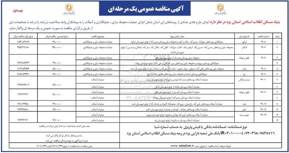 مناقصه ، مناقصه  اجرای طرح هادی تعدادی از روستاها