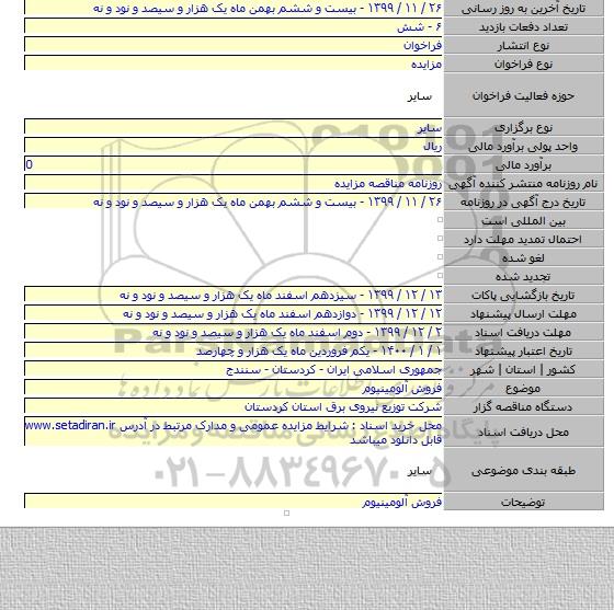 فروش آلومینیوم