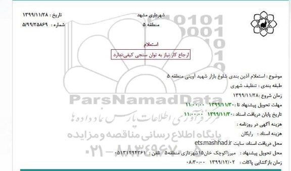 استعلام،  استعلام آذین بندی شلوغ بازار شهید آوینی