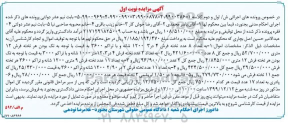 مزایده، مزایده فروش فرش، قالیچه و پادری