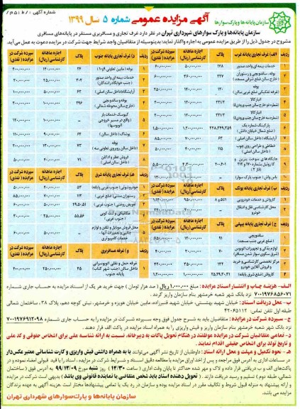 آگهی مزایده عمومی , مزایده اجاره غرف تجاری 