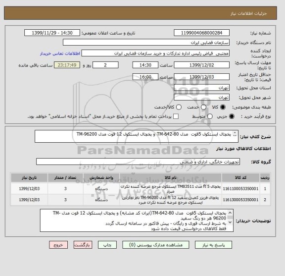 استعلام یخچال ایستکول 5فوت  مدل TM-642-80 و یخچال ایستکول 12 فوت مدل TM-96200

