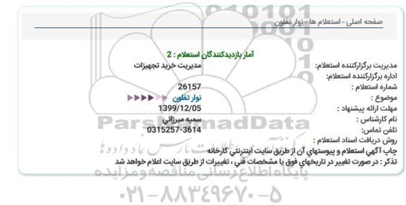 استعلام, استعلام نوار تفلون 