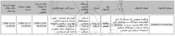 مناقصه عمومی یک مرحله ای اخذ گواهینامه چهارگانه دستورالعمل آئین نامه نظام مدیریت سبز در ساختمان اداری شرکت شهرکهای صنعتی آذربایجان شرقی-غیر عمرانی