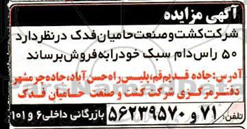 مزایده ,مزایده فروش 50 راس دام سبک