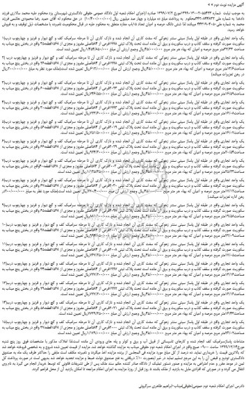 مزایده واحد تجاری ...