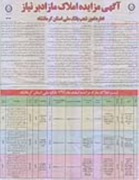 مزایده،مزایده فروش املاک مازاد کاربری ساختمان نوبت اول