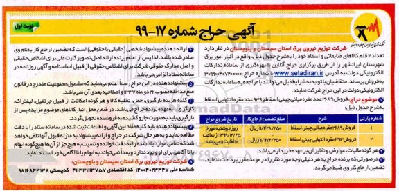 حراج فروش 2689 مقره میانی چینی اسقاط  ...