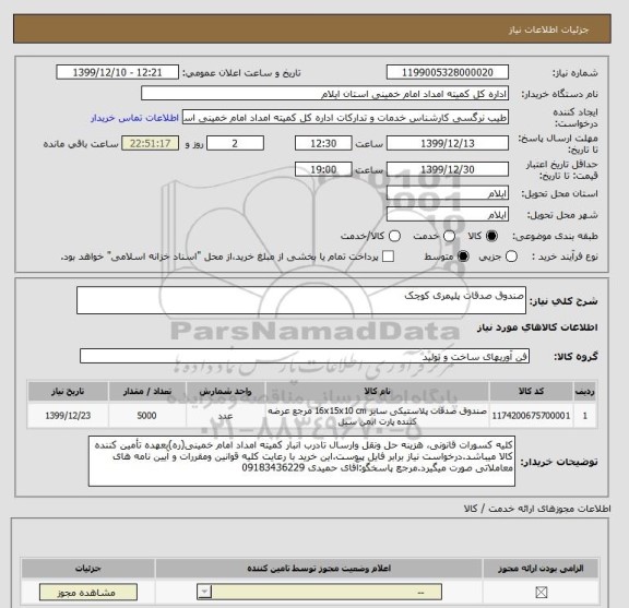 استعلام صندوق صدقات پلیمری کوچک