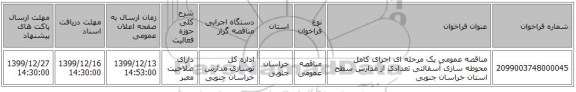 مناقصه عمومی یک مرحله ای اجرای کامل محوطه سازی آسفالتی تعدادی از مدارس سطح  استان خراسان جنوبی 