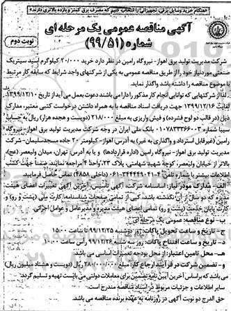مناقصه خرید 20.000 کیلوگرم اسید سیتریک صنعتی 