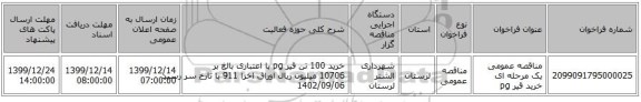 مناقصه عمومی یک مرحله ای خرید قیر pg 