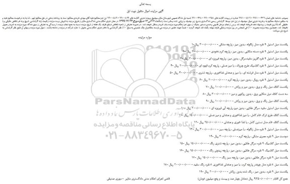 مزایده،مزایده فروش 1-یکدست مبل استیل 9 نفره مدل زنگوله ، بدون میز ، پارچه مشکی و...