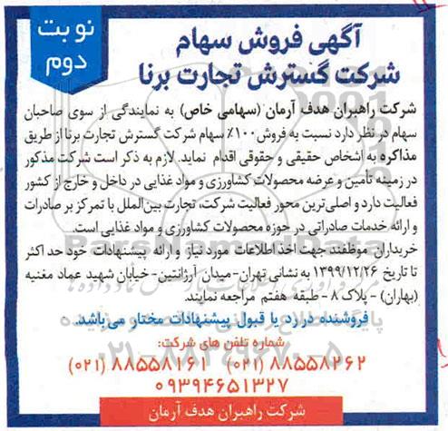مزایده ، مزایده فروش سهام  - نوبت دوم