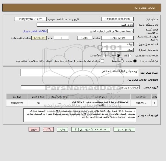 استعلام تهیه موشن گرافیک های انتخاباتی