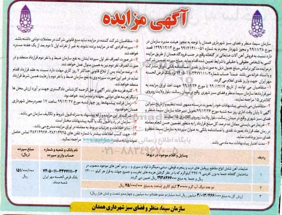 مزایده  فروش آهن آلات ضایعاتی در گلخانه 