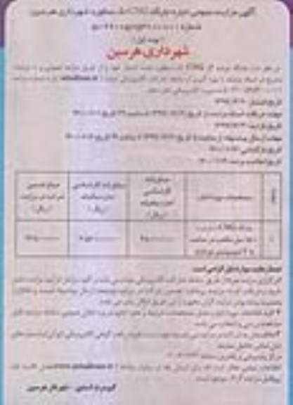 مزایده عمومی، مزایده عمومی اجاره جایگاه CNG تک منظوره