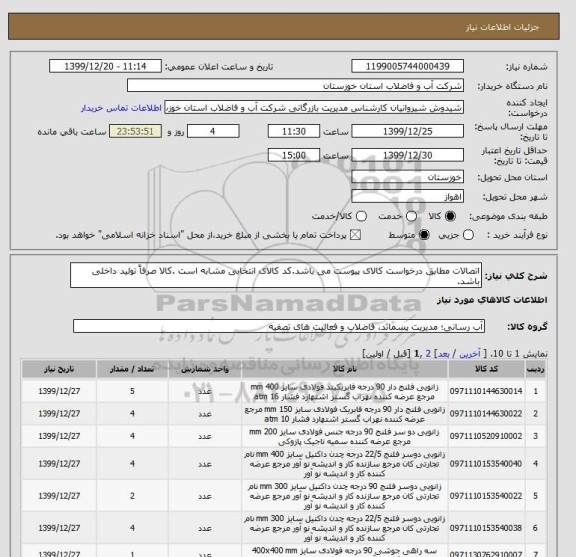 استعلام اتصالات مطابق درخواست کالای پیوست می باشد.کد کالای انتخابی مشابه است .کالا صرفاً تولید داخلی باشد.