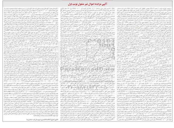 مزایده، مزایده ششدانگ مرغداری و ...
