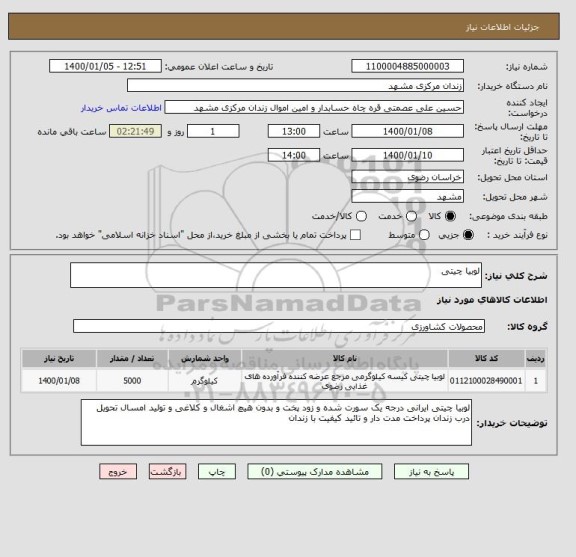 استعلام لوبیا چیتی