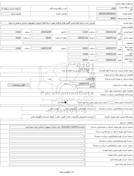 پذیرش ،جذب و زمان های پخش آگهی های بازرگانی بومی شبکه های رادیویی و تلویزیونی استانی و محلی استانها
